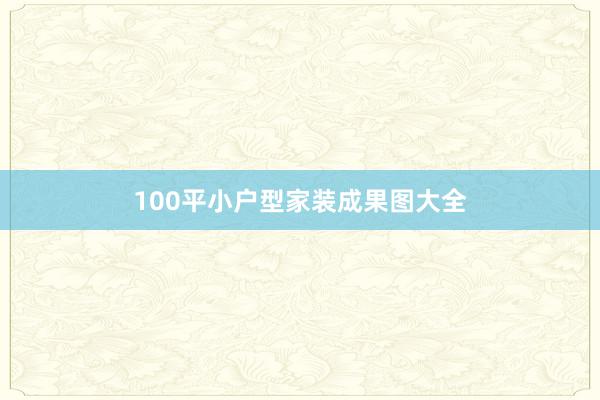 100平小户型家装成果图大全